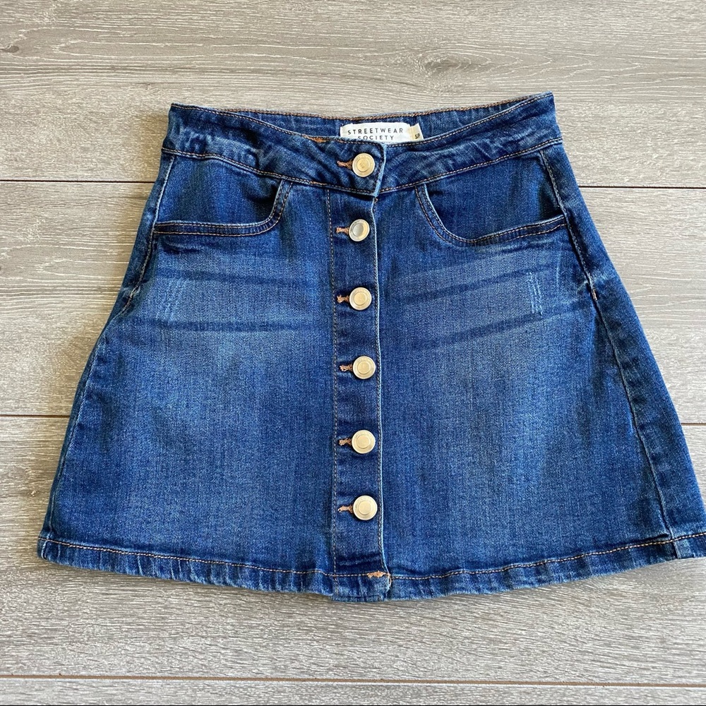 STREETWEAR SOCIETY denim mini skirt